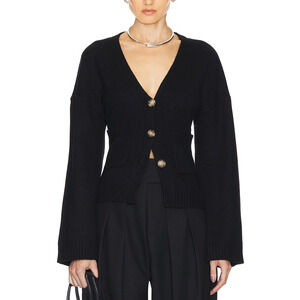 Helsa Black V-Neck Cardigan